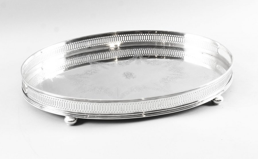 Antique Edwardian Silver Plated Gallery Tray Circa 19th Century | Ref. no. 09622 | Regent Antiques