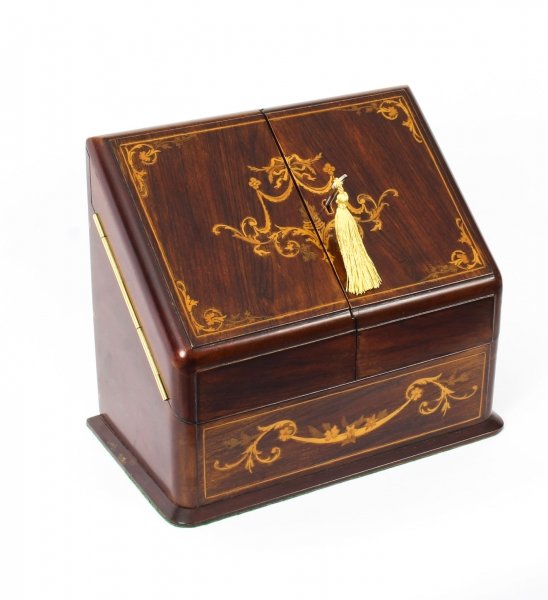 Antique Victorian  Rosewood  and Mahogany Writing Stationery Box C1880 | Ref. no. 09643 | Regent Antiques