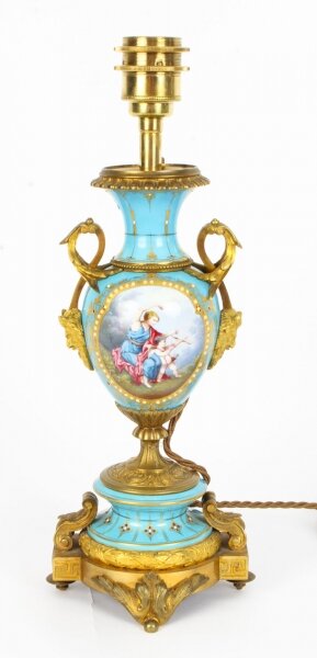 Antique Bleu Celeste Sevres Porcelain Ormolu Table Lamp c.1870 | Ref. no. 09666 | Regent Antiques