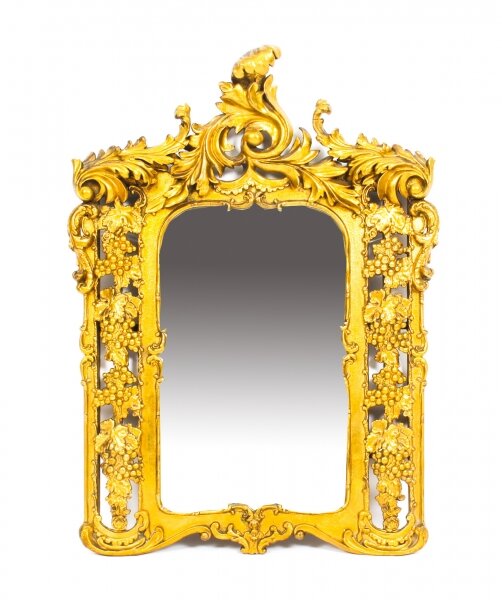 Antique Italian Giltwood Mirror Carved With Fruiting Vines 19th C   78x56cm | Ref. no. 09749 | Regent Antiques