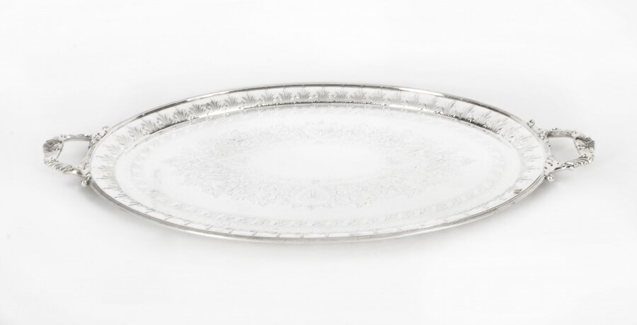 Antique Victorian Neo Classical Oval Silver Plated Tray  William Hutton 19th C | Ref. no. 09754 | Regent Antiques