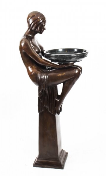 Vintage 5ft Biba Bronze Deco Lady Sculpture 20th Century | Ref. no. 09760a | Regent Antiques