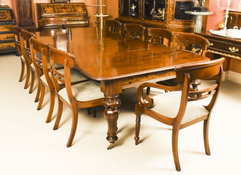 Antique William IV  Mahogany Dining Table C1830 & 10 Chairs  19th C | Ref. no. 09807b | Regent Antiques