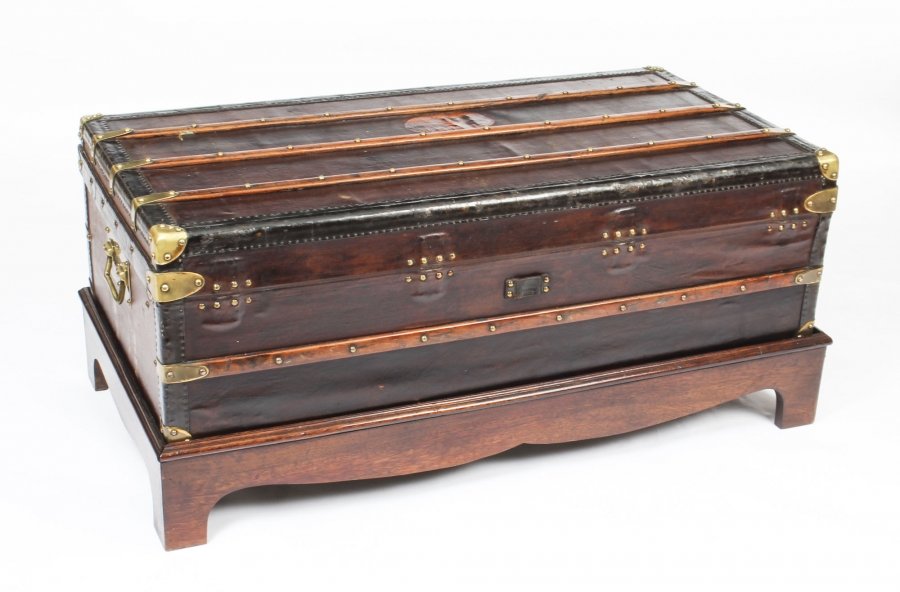 Antique French Steamer Trunk / Coffee Table by Au Depart  19th C | Ref. no. 09808 | Regent Antiques