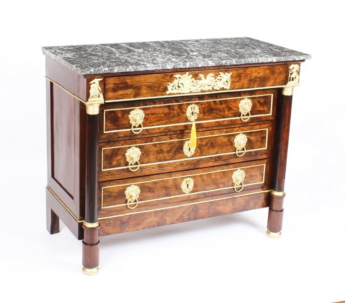 Antique French Empire Chestnut Commode Chest Marble Top c.1860 | Ref. no. 09875 | Regent Antiques