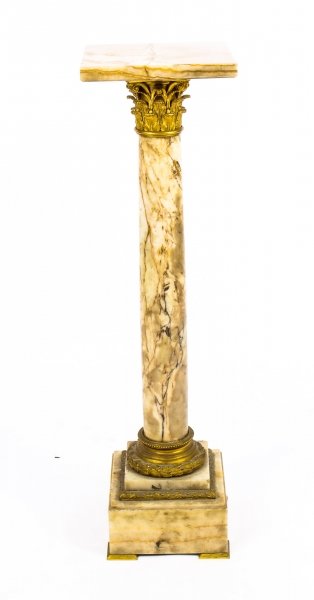 Antique French Louis Revival Alabaster Ormolu Mounted Torchere Pedestal 19th C | Ref. no. 09877 | Regent Antiques