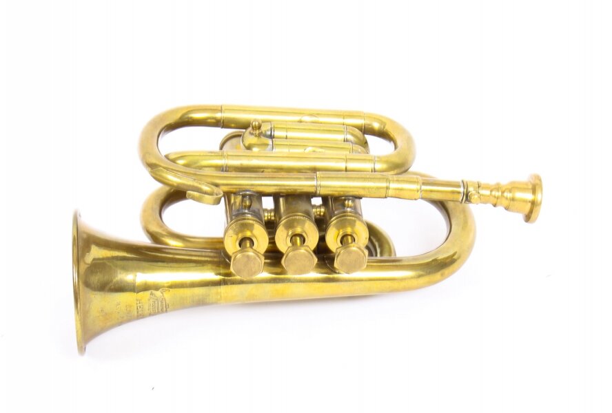 Vintage Brass Cornet Trumpet by Boosey London Heley C. 1950 Mid 20th Century | Ref. no. 09899 | Regent Antiques