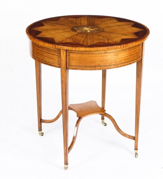 Antique Sheraton Revival Satinwood Centre Occasional Table c1890 | Ref. no. 09903 | Regent Antiques