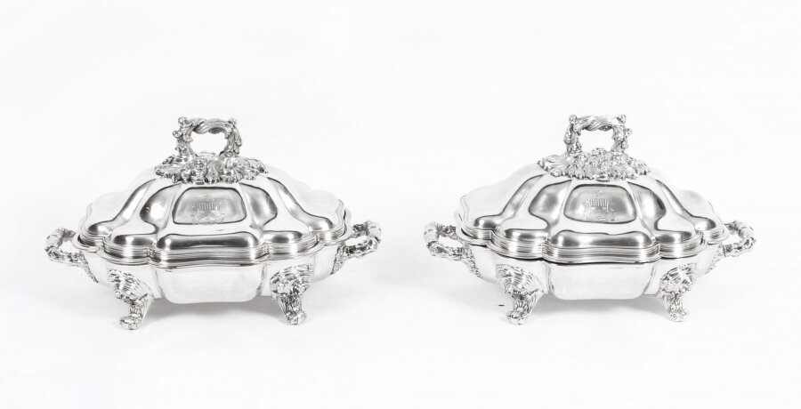 Antique Pair of English Old Sheffield Entree Dishes c1815 19th Century | Ref. no. 09949 | Regent Antiques
