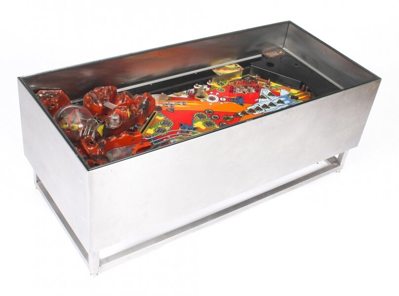 Vintage Light-Up Glass Top Coffee Table Gottlieb Pinball Playfield 20th Century | Ref. no. A1002 | Regent Antiques