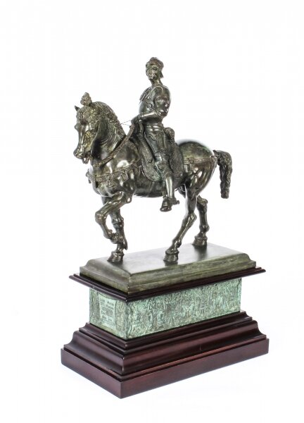 Antique Patinated Bronze Equestrian Statue of Bartolomeo Colleoni 1860 19th C | Ref. no. A1016 | Regent Antiques