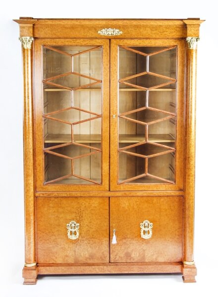 Antique French Charles X Burr Maple  and Ormolu Bookcase Circa 1820 19th C | Ref. no. A1041 | Regent Antiques