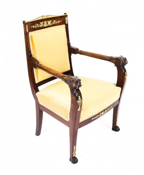 Antique French Empire Mahogany & Ormolu Mounted Armchair Early 19th Century | Ref. no. A1093 | Regent Antiques