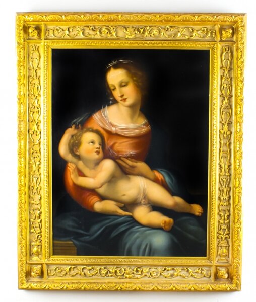 Antique Oil Painting \'The Mother and Child\' by Egisto Manzuoli 19th Century | Ref. no. A1120 | Regent Antiques