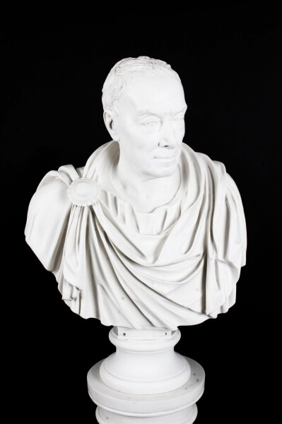 Stunning Vintage Marble Bust Roman Statesman Julius Caesar 20th C | Ref. no. A1176 | Regent Antiques