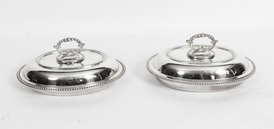 Antique Pair Oval Entree Dishes Tureens & Covers  19th Century | Ref. no. A1186a | Regent Antiques