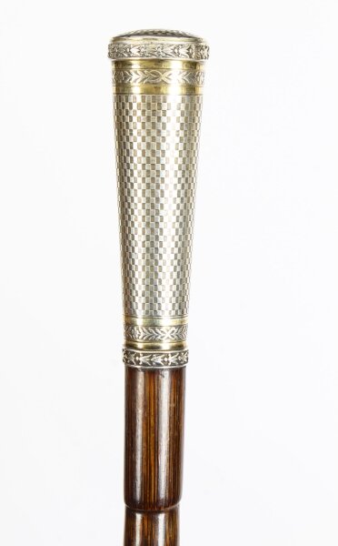 Antique French  Belle Époque silver mounted bamboo walking stick cane 1900 | Ref. no. A1194 | Regent Antiques