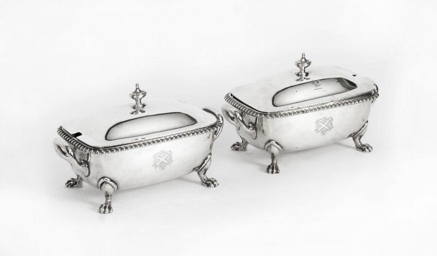 Antique Pair English Sterling Silver Sauce Tureens Garrard & Co 19th Century | Ref. no. A1239 | Regent Antiques