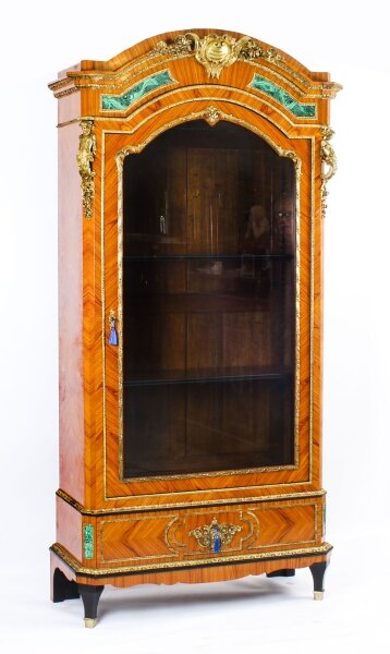 Antique French Kingwood Malachite & Ormolu Mounted Vitrine Cabinet 19th C | Ref. no. A1292 | Regent Antiques