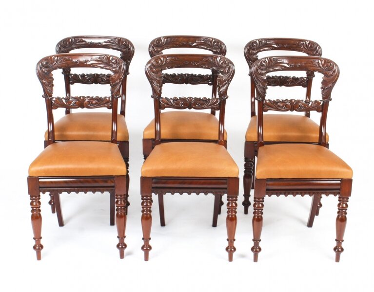 Antique Set of 6 William IV Mahogany Dining Chairs c1830 19th C | Ref. no. A1317 | Regent Antiques