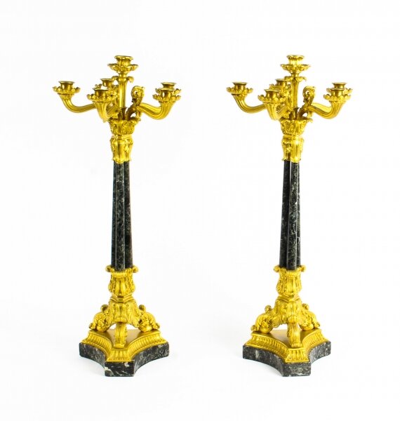 Antique Pair French Ormolu & Marble Candelabra C1850 19th Century | Ref. no. A1346 | Regent Antiques