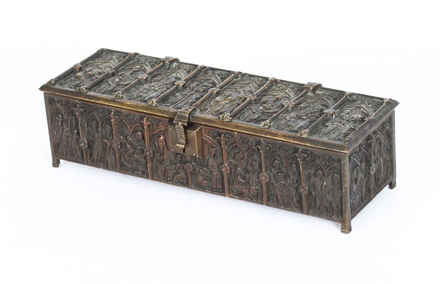 Antique  Bronze Gothic Revival Jewellery Box Casket   19th Century | Ref. no. A1361 | Regent Antiques