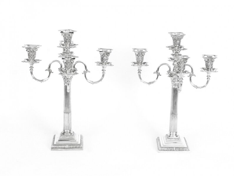 Antique Pair Five Light Candelabra by Mappin & Webb 19th C | Ref. no. A1394 | Regent Antiques
