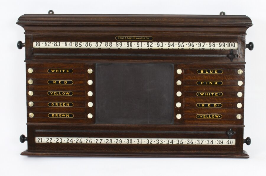 Antique Victorian Oak Snooker Score Board by Orme & Sons 19th C | Ref. no. A1456 | Regent Antiques