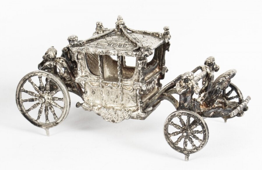 Vintage Sterling Silver Model of Queen\'s Coronation Coach  20th C | Ref. no. A1459 | Regent Antiques