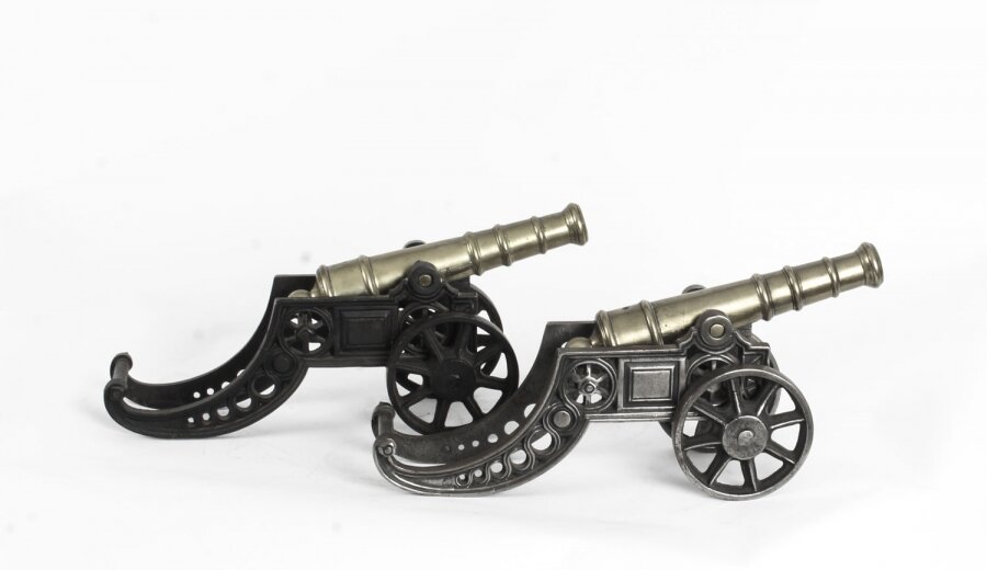 Antique Pair Brass & Steel Signal Cannons 19th Century | Ref. no. A1498 | Regent Antiques