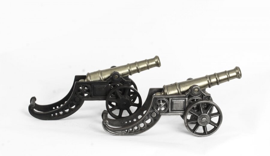 Vintage Pair Brass & Steel Signal Cannons 20th Century Vintage Pair Brass & Steel Signal Cannons 20th Century | Ref. no. A1498x | Regent Antiques