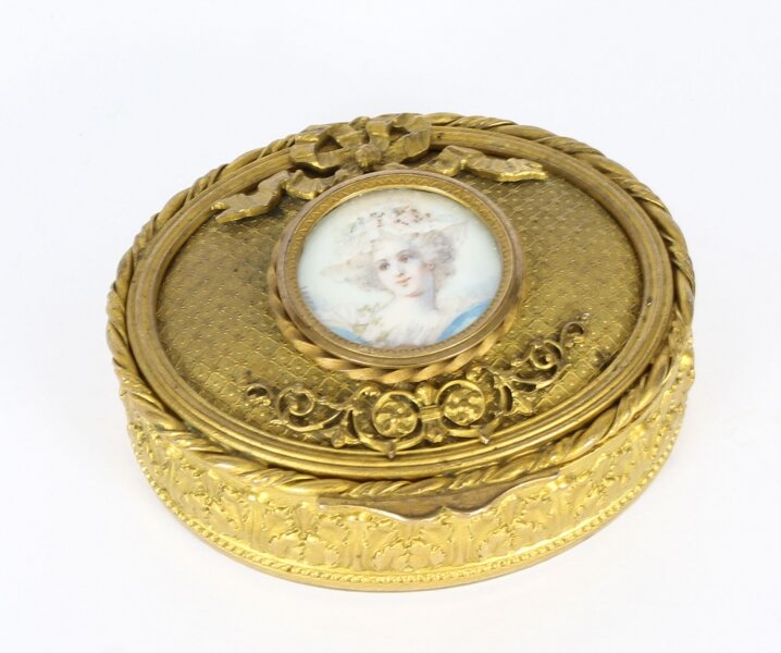 Antique Decorative French Oval   Ormolu Pill Box C1870  19th C | Ref. no. A1507 | Regent Antiques