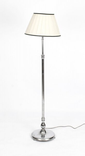 Antique Victorian Silver Plated  Adjustable  Telescopic Standard Lamp  19th C | Ref. no. A1518a | Regent Antiques