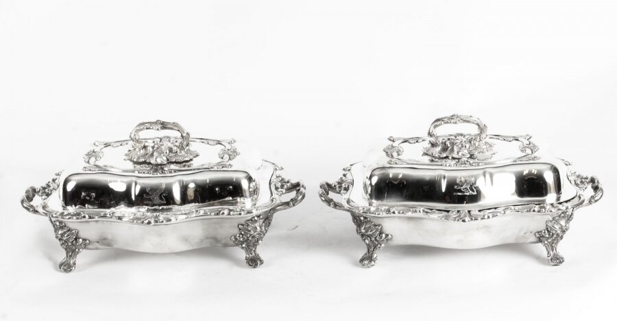 Antique Pair of English Old Sheffield Entree Dishes c1820 19th Century | Ref. no. A1521 | Regent Antiques
