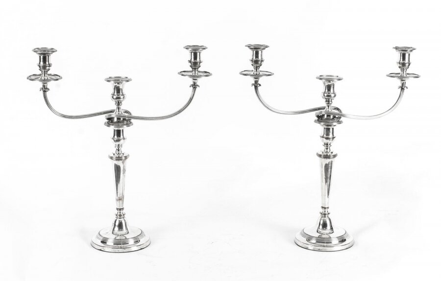 Antique Pair George III  3Light Candelabra Matthew Boulton 18th Century | Ref. no. A1522 | Regent Antiques