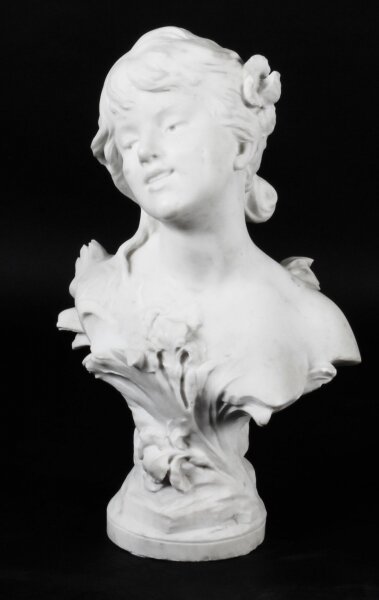 Antique Carrara Marble Portrait Bust by Auguste Moreau Circa 1890 | Ref. no. A1562 | Regent Antiques