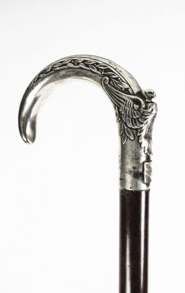 Antique French Snakewood Walking Cane Stick Silver Eagle Handle 19th Century | Ref. no. A1580 | Regent Antiques