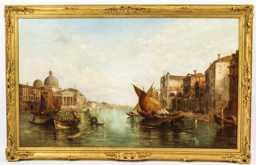 Antique Oil Painting Grand Canal Alfred Pollentine Dated 1877 19th C  90x140cm | Ref. no. A1611 | Regent Antiques