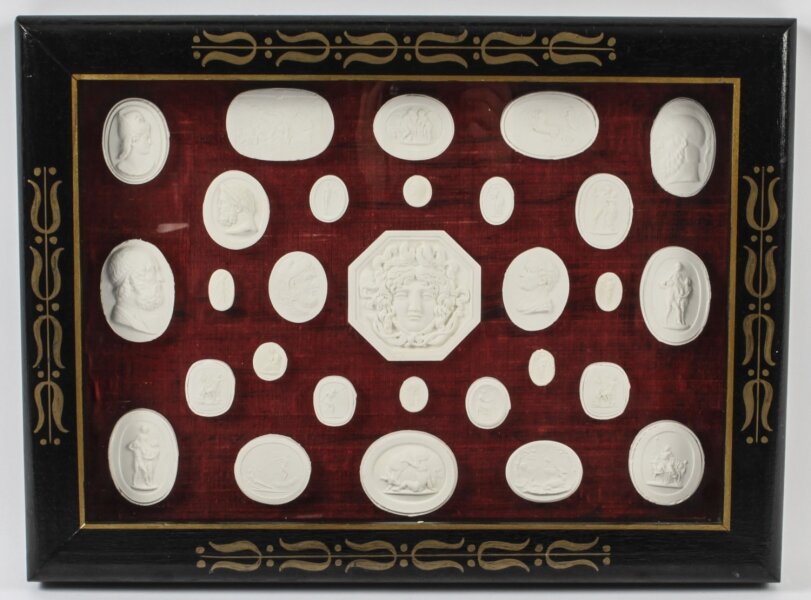 Framed Collection 29 Grand Tour Plaster Intaglios 20th Century | Ref. no. A1613 | Regent Antiques