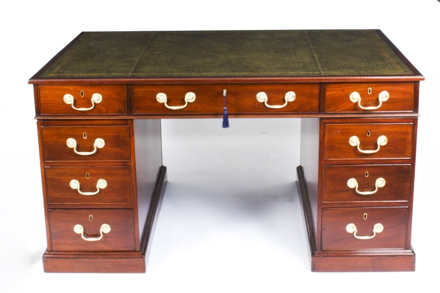 Antique George III Mahogany Partners Pedestal  Desk C1790 18th Century | Ref. no. A1614 | Regent Antiques