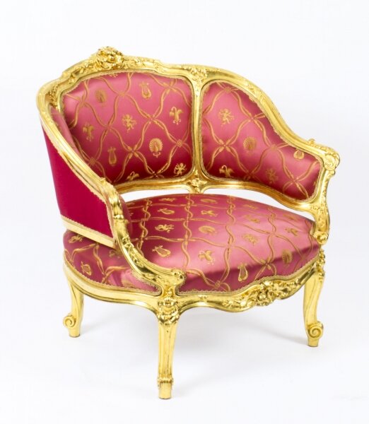 Antique Louis Revival Giltwood Shaped Bergere Armchair 19th C | Ref. no. A1639 | Regent Antiques