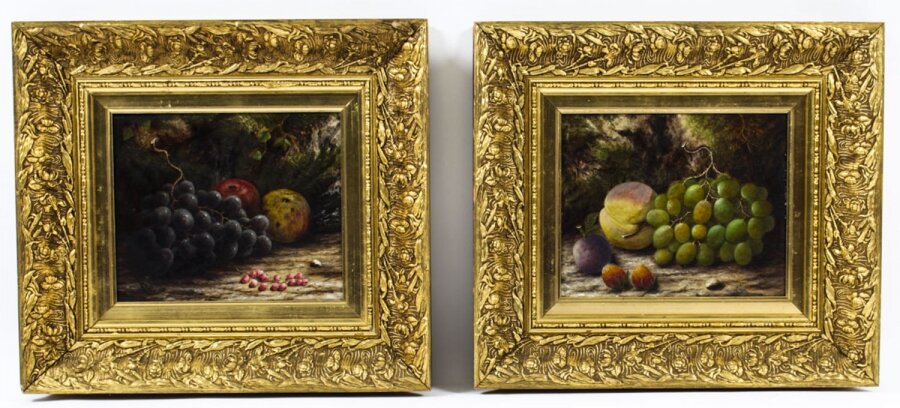 Antique Pair Still Life of Fruit W.D.Hobdey  19th Century | Ref. no. A1647 | Regent Antiques
