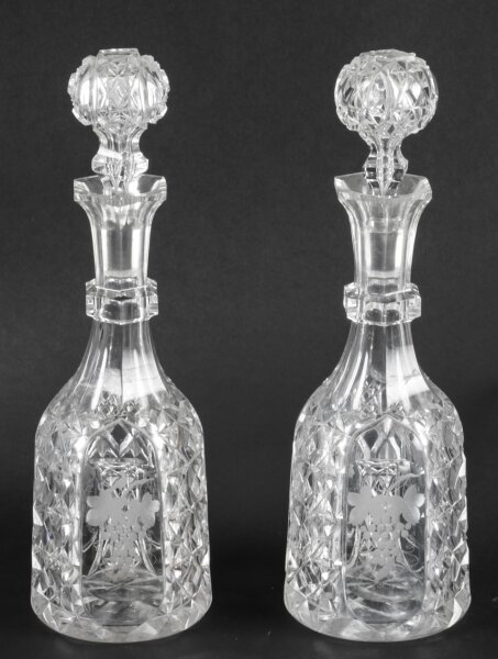 Antique Pair Cut Glass Decanters and Stoppers  19th Century | Ref. no. A1648 | Regent Antiques