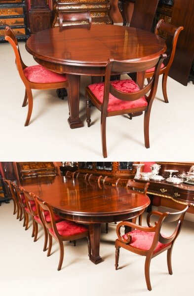 Antique  Metamorphic Mahogany Jupe Dining Table & 12 Chairs 19th C | Ref. no. A1714a | Regent Antiques
