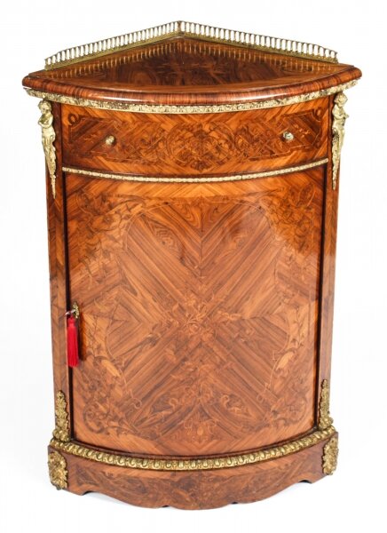 Antique Kingwood & Marquetry Marquetry Low Corner Cabinet c.1860 | Ref. no. A1718 | Regent Antiques