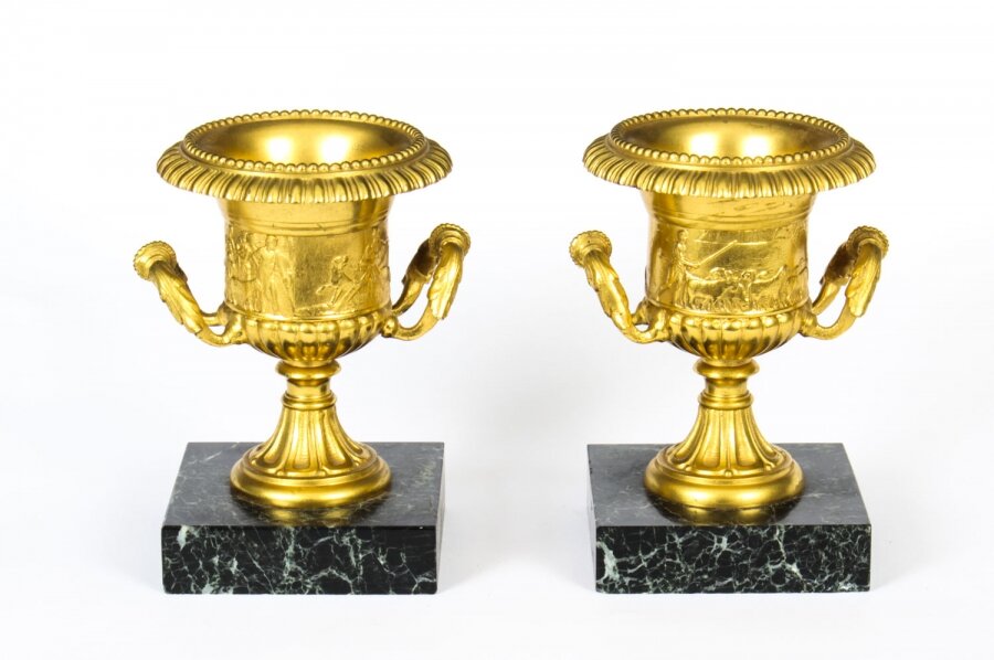 Antique Pair Italian Grand Tour Gilt Bronze Classical Urns C1860 19th C | Ref. no. A1733 | Regent Antiques