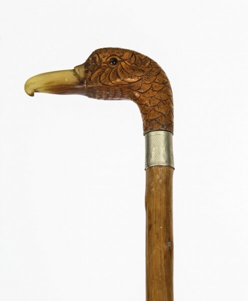 Antique Walking Stick Cane with Carved Duck Head  19th C | Ref. no. A1762b | Regent Antiques