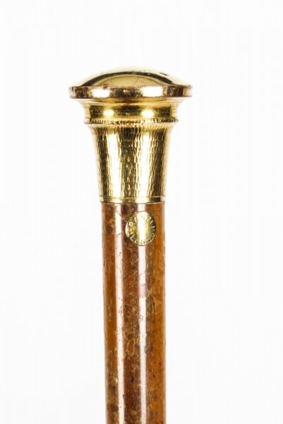 Antique English Gold  & Malacca Walking Stick Cane  Franzi 19th C | Ref. no. A1763a | Regent Antiques