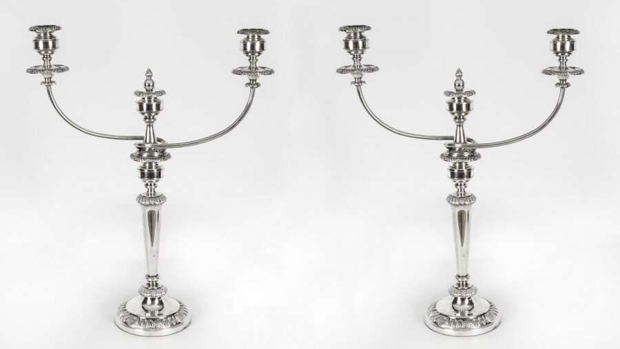 Antique Pair Regency  Old Sheffield Silver Plate Candelabra  C1820 19th C | Ref. no. A1796 | Regent Antiques