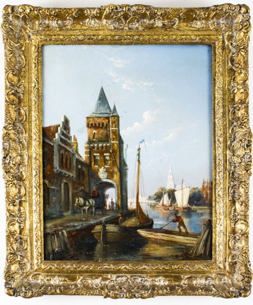 Antique Waterscape Oil Painting by William Dommersen 19th C | Ref. no. A1813 | Regent Antiques